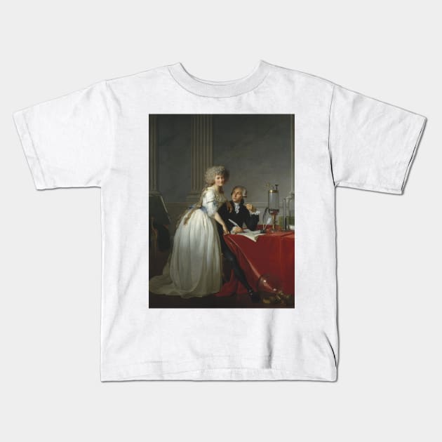 Portrait of Antoine-Laurent Lavoisier and His Wife by Jacques-Louis David Kids T-Shirt by Classic Art Stall